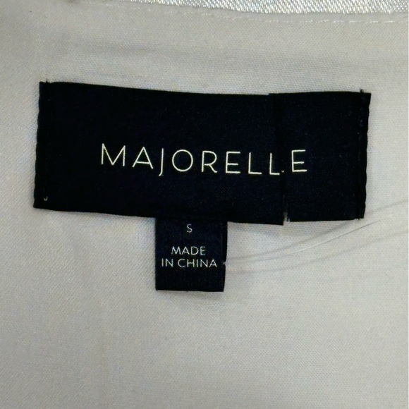 Majorelle Cambria Mini Dress White Cutout Long Sleeve Crochet Small Bridal Grad - Picture 9 of 12